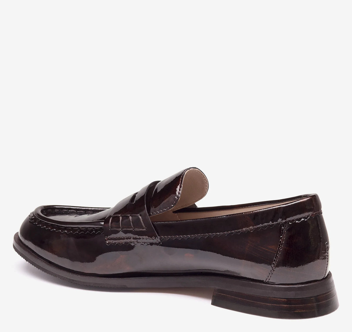 Dark Brown Brushed Italian Patent Leather