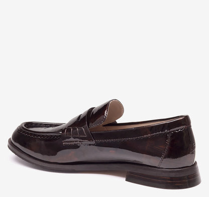 Dark Brown Brushed Italian Patent Leather