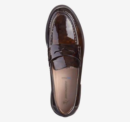 Dark Brown Brushed Italian Patent Leather