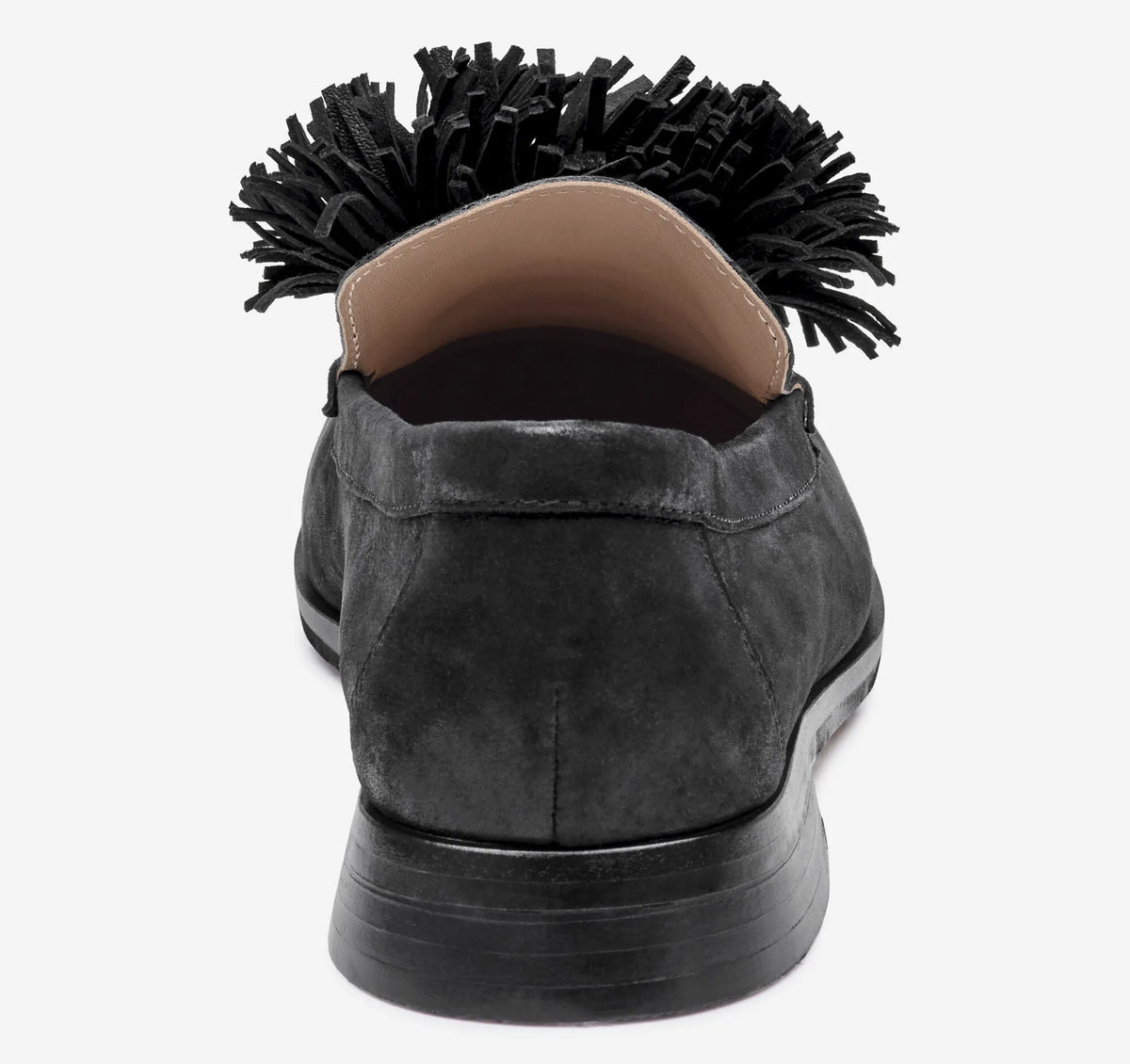Black Metallic Kid Suede