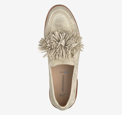 Gold Metallic Kid Suede