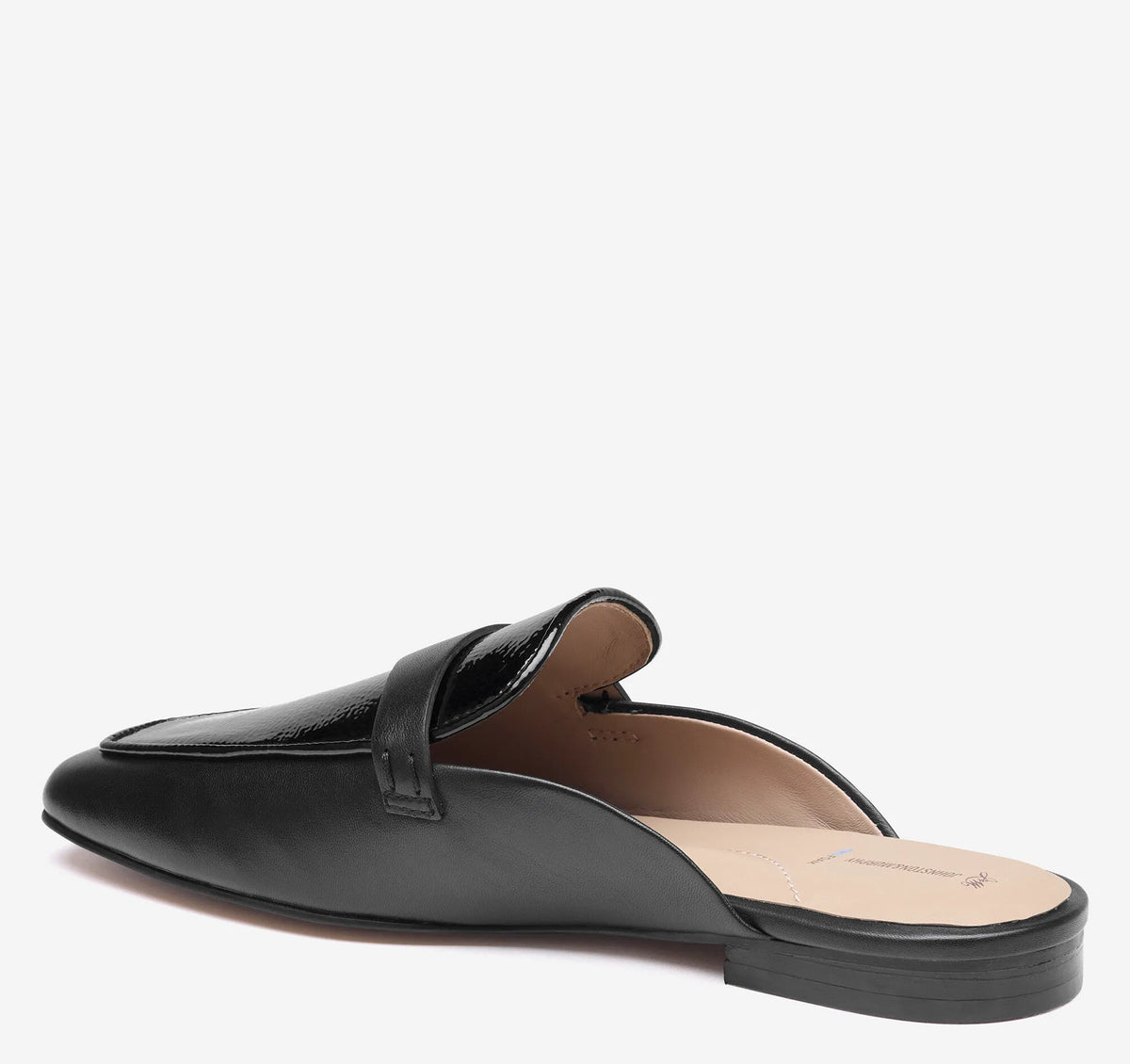 Black Glove Leather/Crinkled Patent Faux Leather