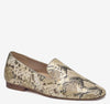Gold Metallic Snake-Embossed Leather