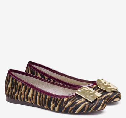 Beige/Brown Zebra Print Haircalf