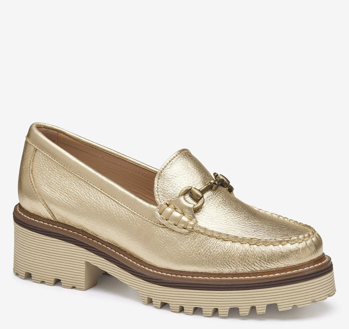 Gold Metallic Calfskin