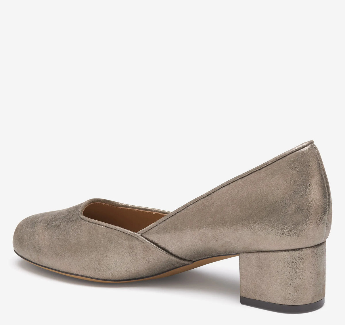 Taupe Italian Metallic Kid Suede