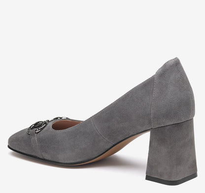 Charcoal Kid Suede