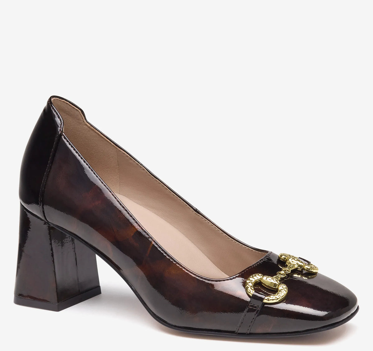 Dark Brown Brushed Italian Patent Leather