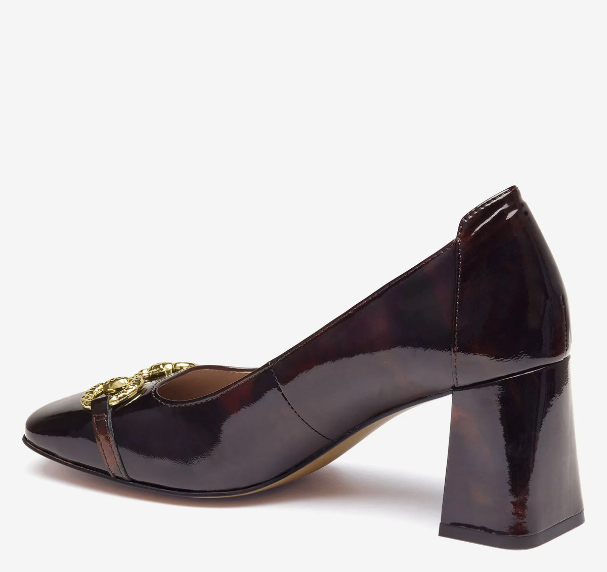 Dark Brown Brushed Italian Patent Leather