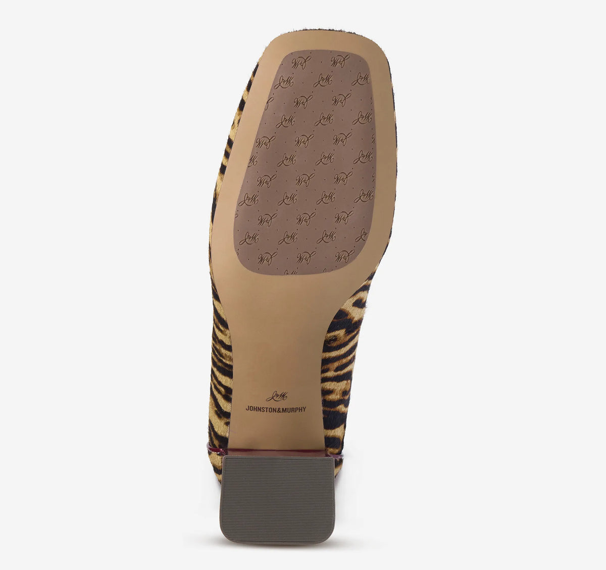 Beige/Brown Zebra-Print Haircalf/Red Patent Leather