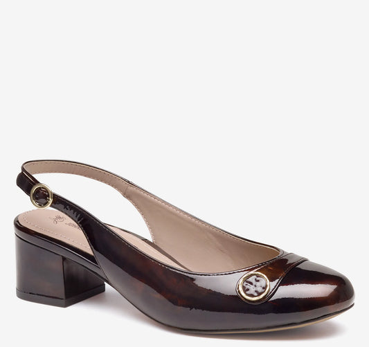 Dark Brown Brushed Italian Patent Leather