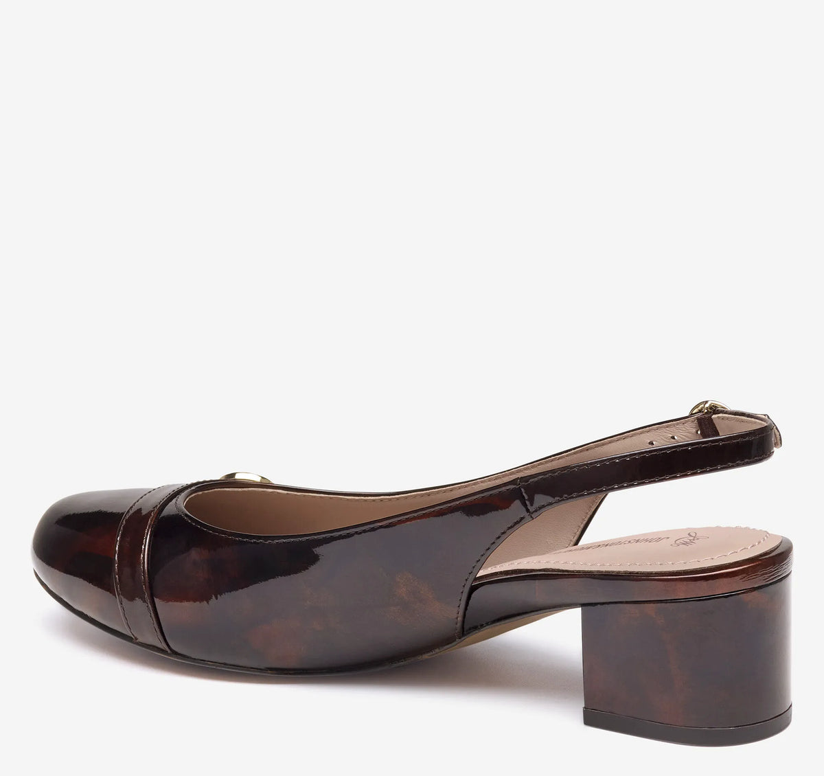 Dark Brown Brushed Italian Patent Leather