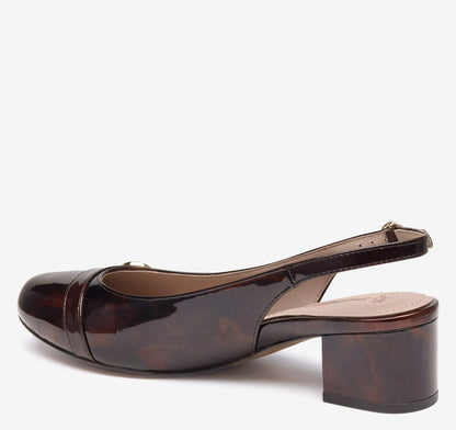 Dark Brown Brushed Italian Patent Leather