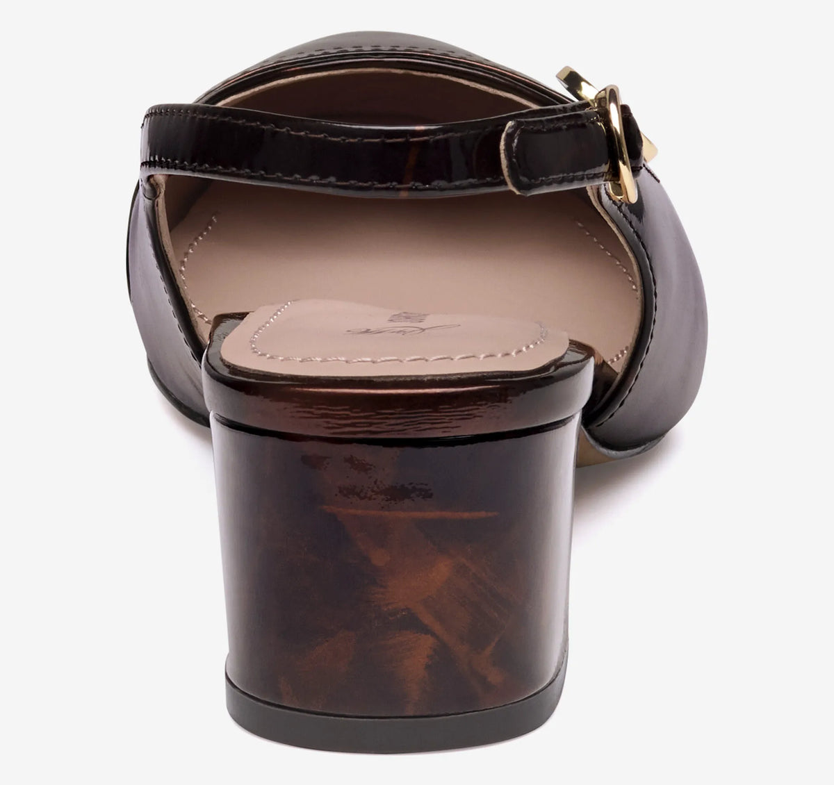 Dark Brown Brushed Italian Patent Leather
