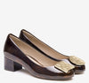 Dark Brown Brushed Italian Patent Leather