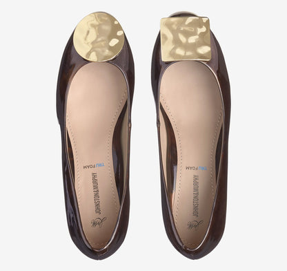 Dark Brown Brushed Italian Patent Leather