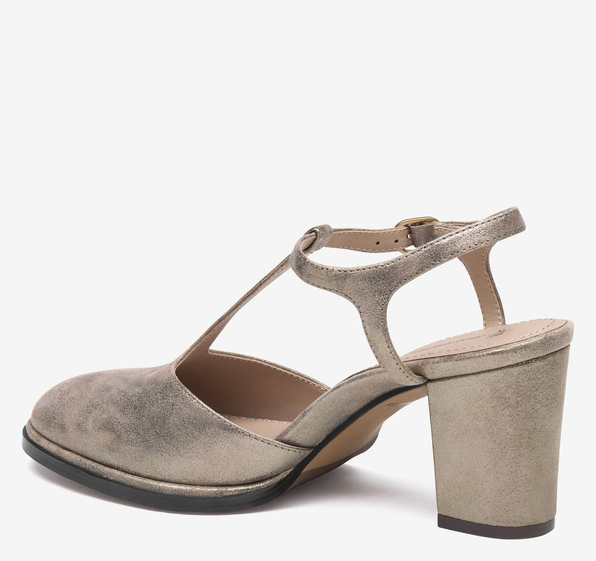 Taupe Metallic Italian Kid Suede
