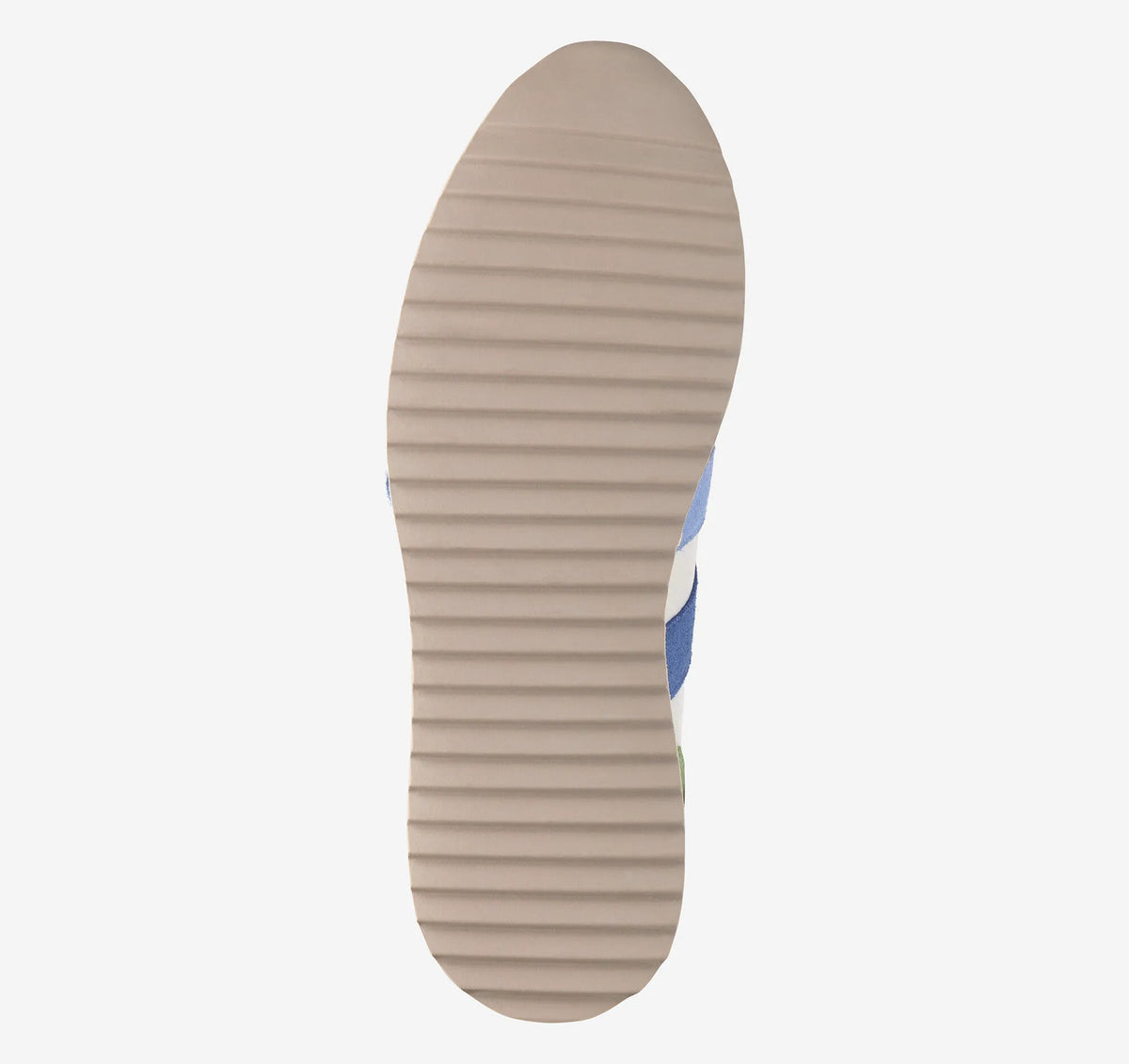 White Calfskin/Blue/Green Suede