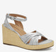 Silver Metallic Kid Suede