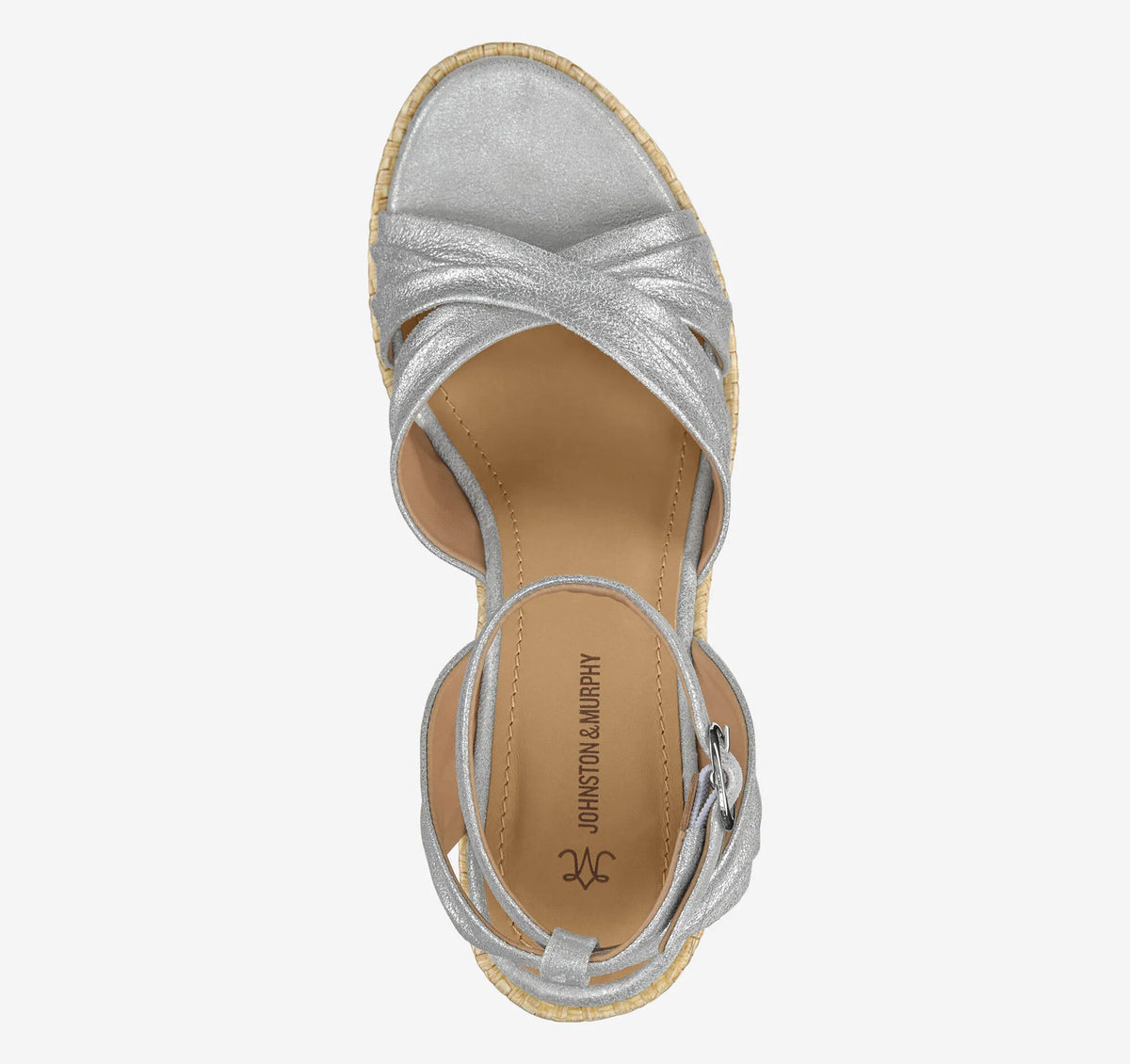 Silver Metallic Kid Suede