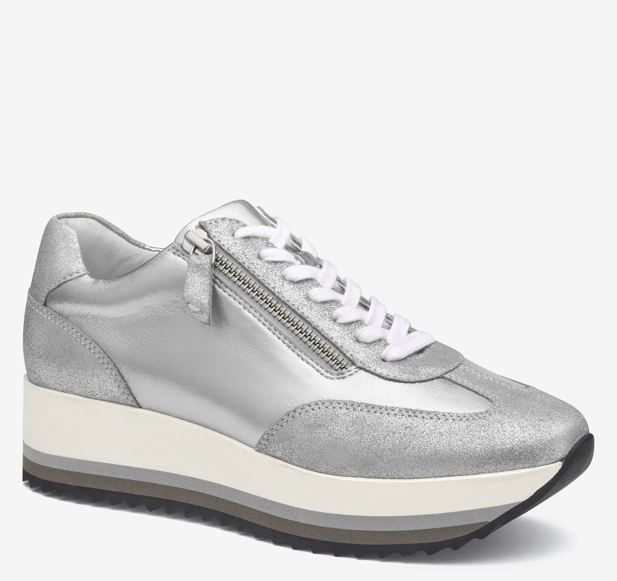 Silver Metallic Suede/Calfskin