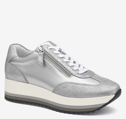 Silver Metallic Suede/Calfskin