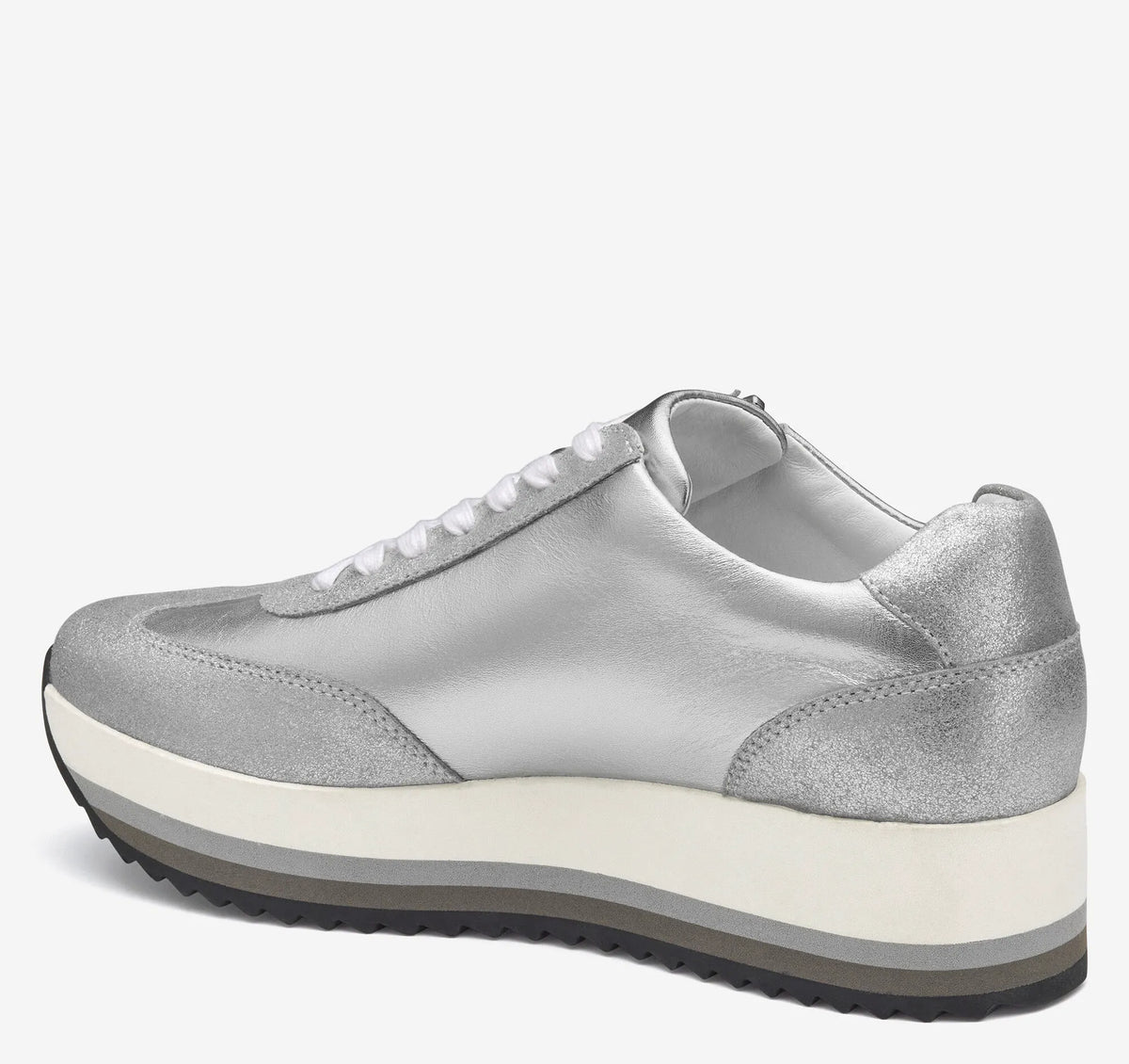 Silver Metallic Suede/Calfskin
