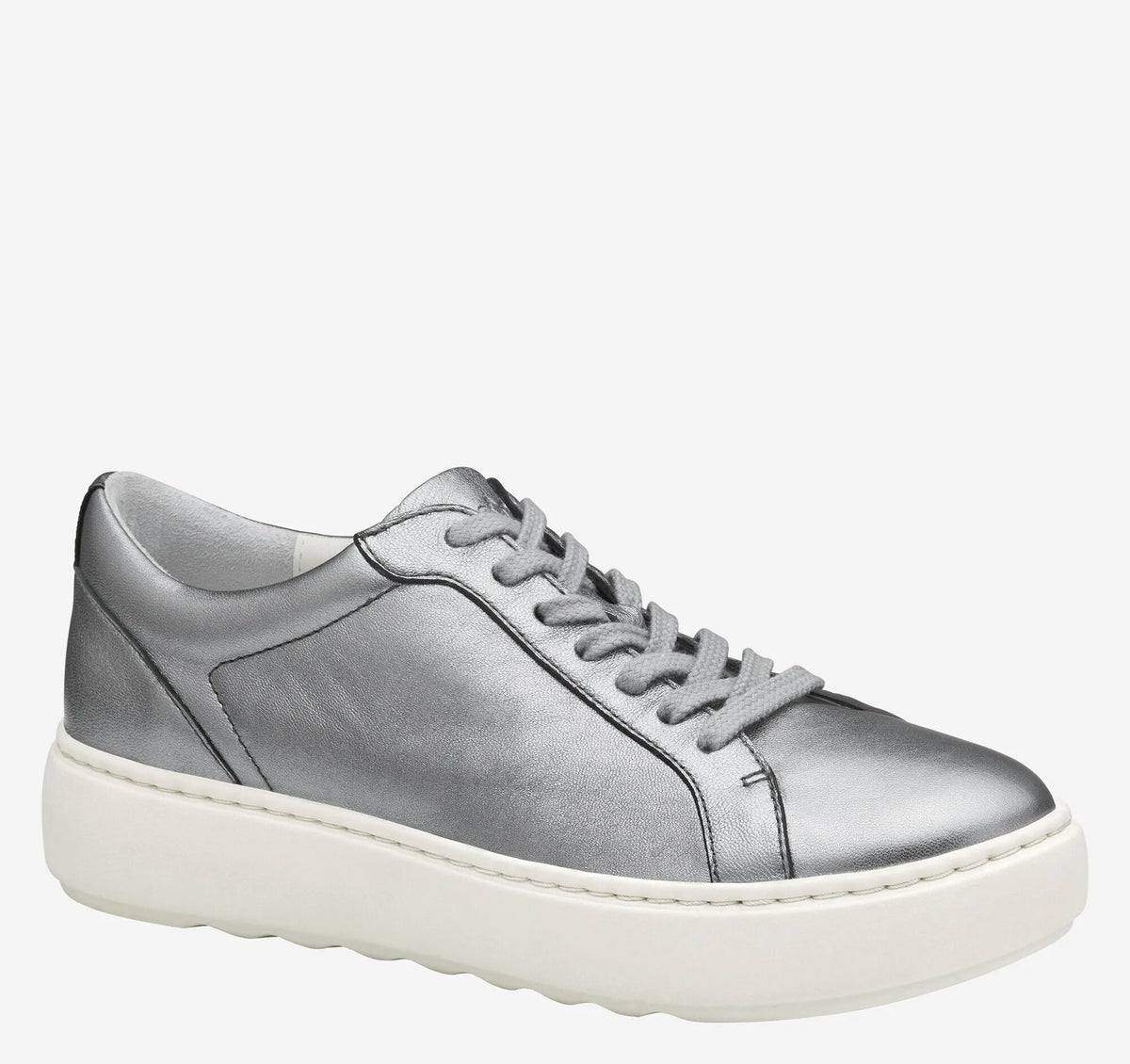 Pewter Metallic Glove Leather