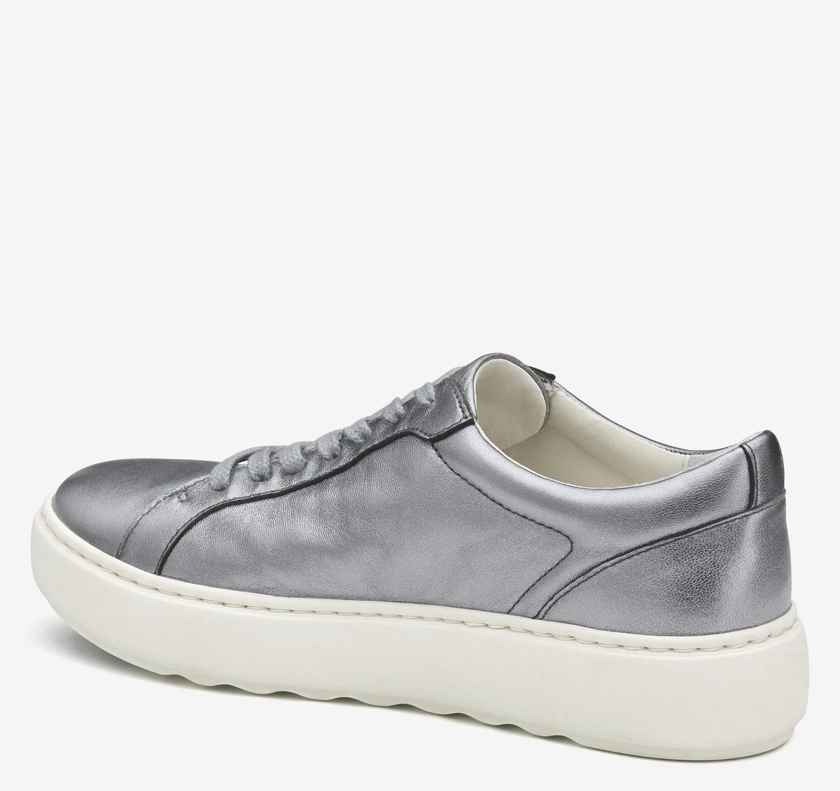 Pewter Metallic Glove Leather