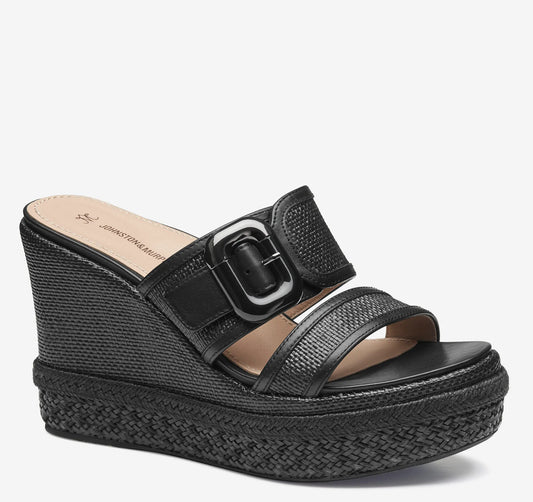 Black Raffia/Nappa Leather