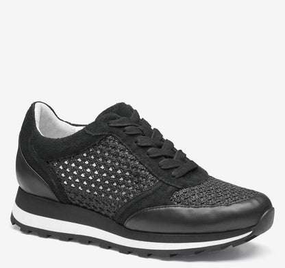 Black Suede/Crochet