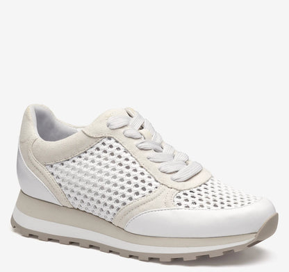 White Suede/Crochet