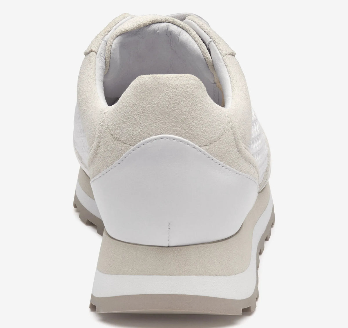 White Suede/Crochet