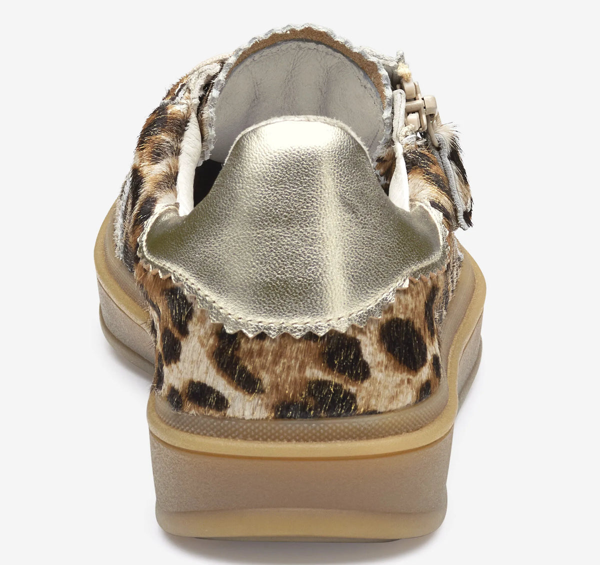 Gold Leopard Haircalf/Metallic Sheepskin