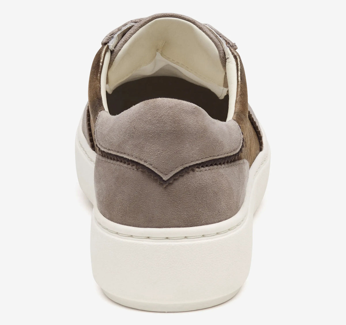 Taupe Metallic Italian Kid Suede/Kid Suede