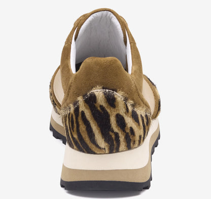 Sand/Beige Nappa Leather/Brown Zebra-Print Haircalf
