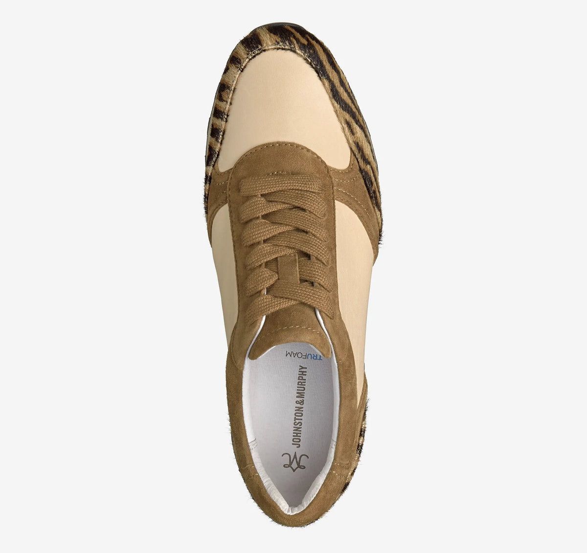 Sand/Beige Nappa Leather/Brown Zebra-Print Haircalf