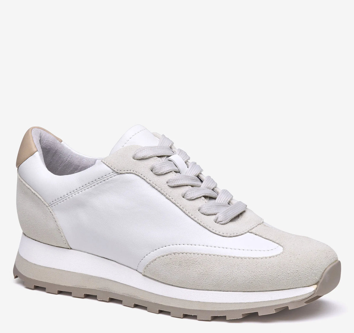 White Nappa Leather/Suede