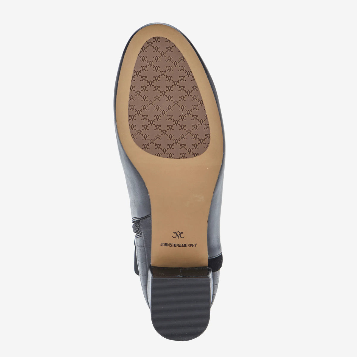 Black Nappa Leather/Italian Croc-Embossed Sheepskin