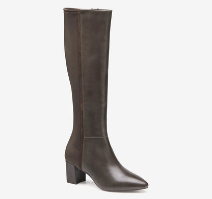 Dark Brown Calfskin/Spandex