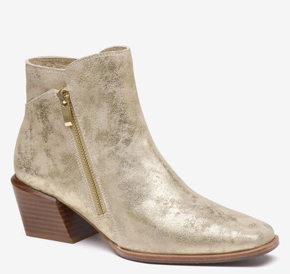 Gold Metallic Kid Suede