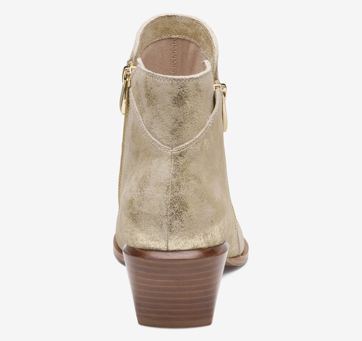Gold Metallic Kid Suede