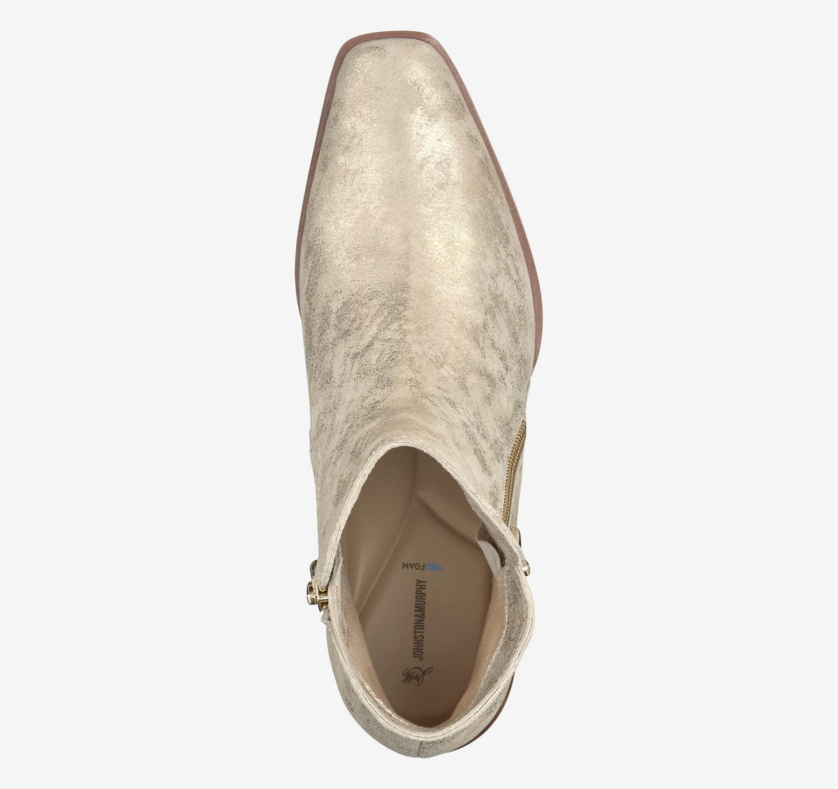 Gold Metallic Kid Suede