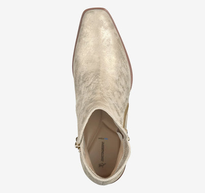 Gold Metallic Kid Suede